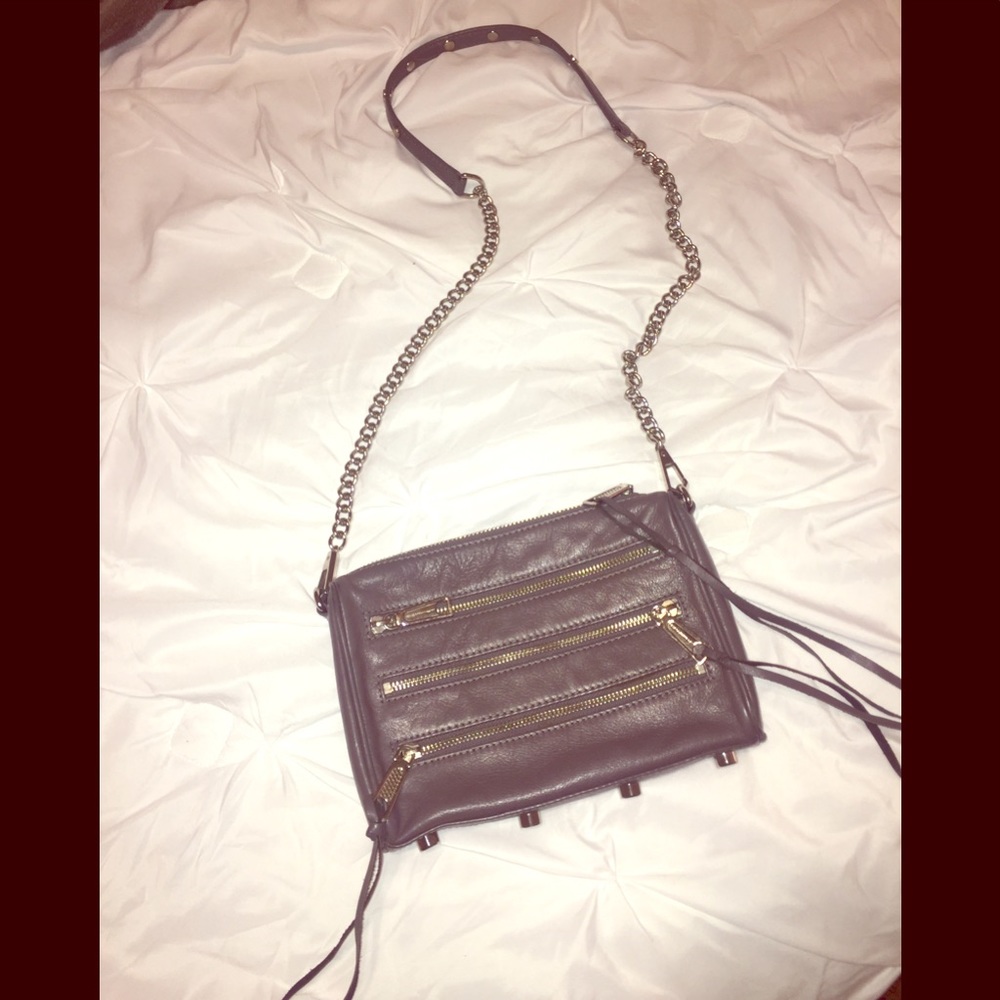 Rebecca Minkoff Moto 3-Zip Leather Crossbody